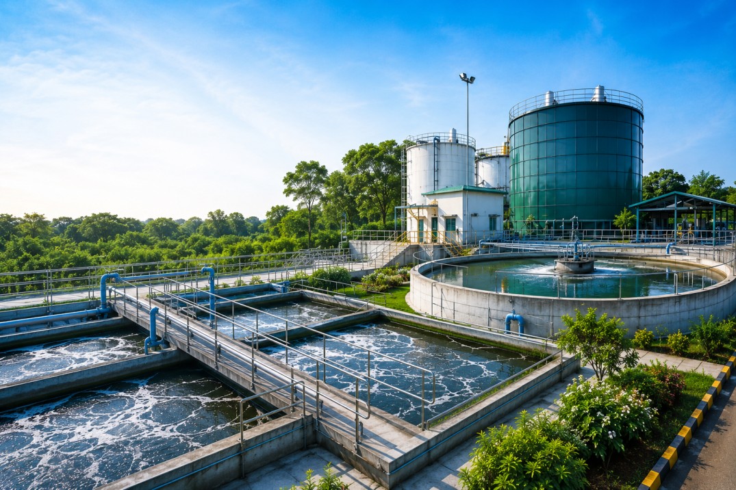 Advanced Sewage Treatment Plant (STP) for efficient wastewater treatment and water recycling.