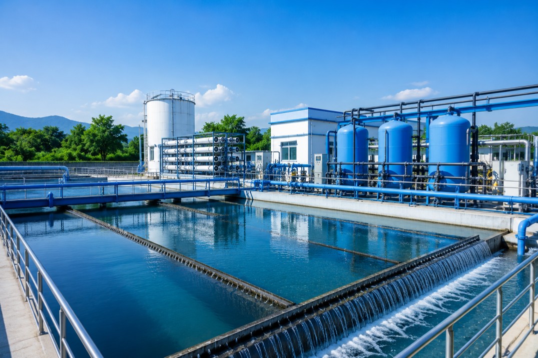 Modern Water Treatment Plant (WTP) for efficient water purification and safe, clean water supply.