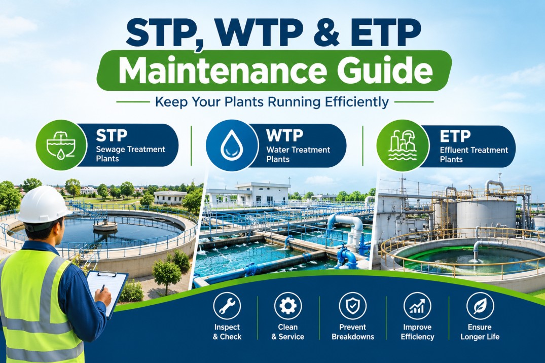 STP WTP and ETP maintenance guide for efficient water and wastewater treatment plants
